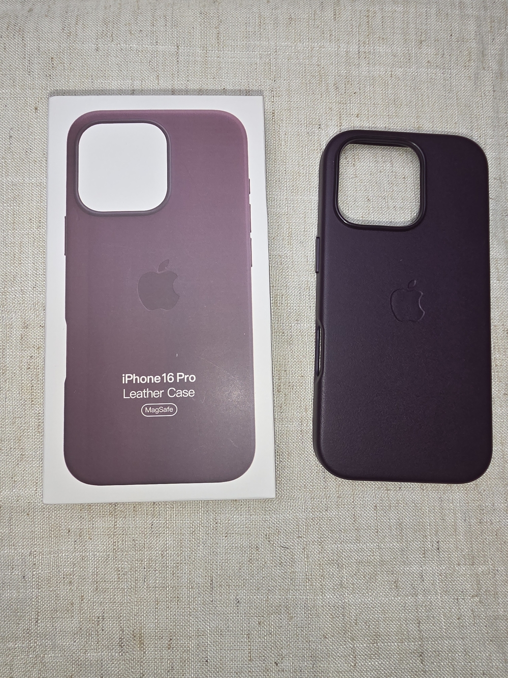 Apple iPhone 16 Pro Leather Case - Deep Plum